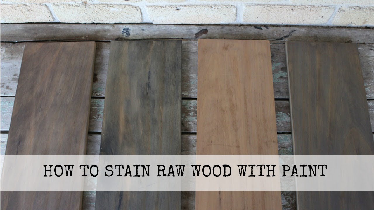 How to Stain Wood with Paint  Staining Wood Using Craft Paint