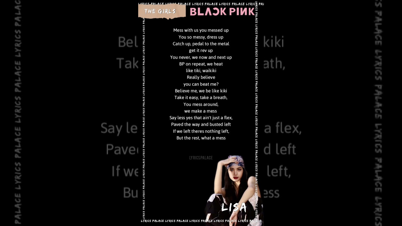 BLACKPINK - 'THE GIRLS' LISA rap lyrics #shorts