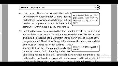 Unit 9 All is not Lost Urdu Translation(English 9)