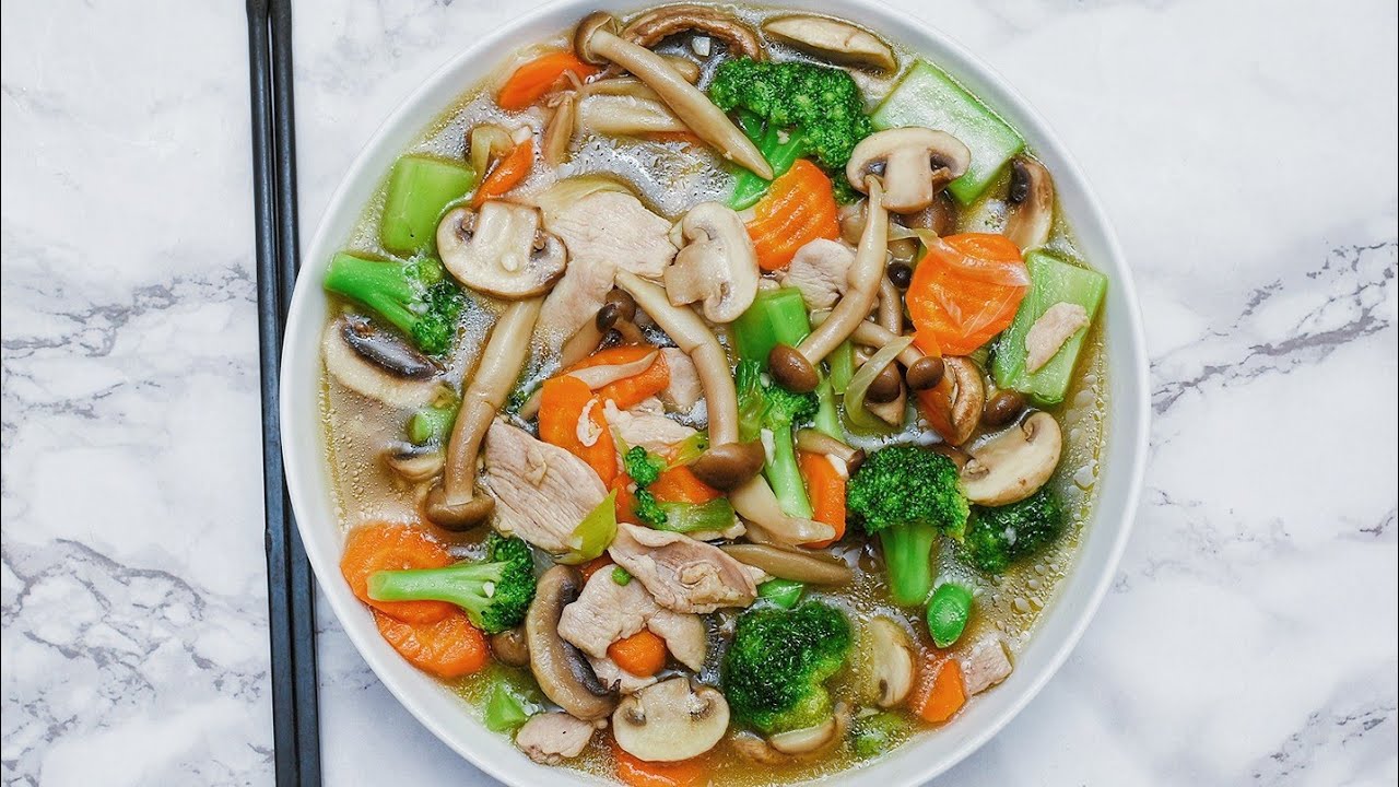 AYAM CAH JAMUR BROKOLI - YouTube