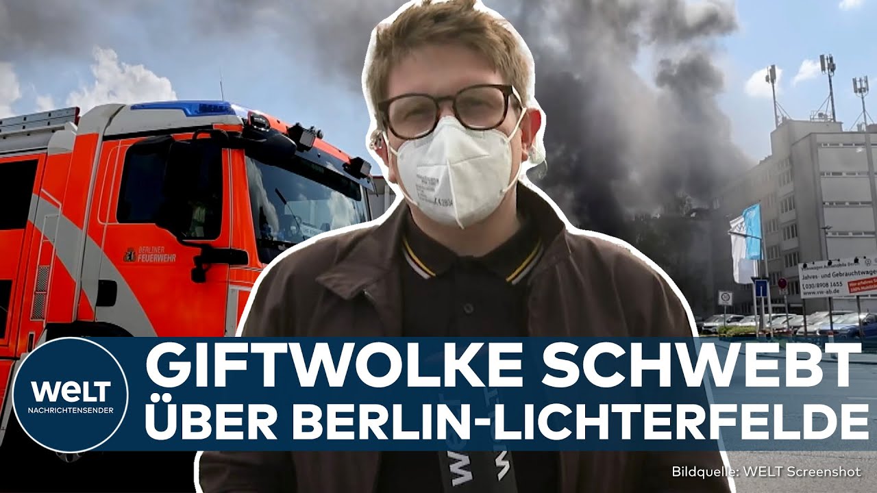 Giftige Rauchwolke über Berlin: Großbrand in Metallfabrik