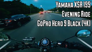 Yamaha XSR 155 Sunset/evening ASMR Ride (Singapore) [4K]