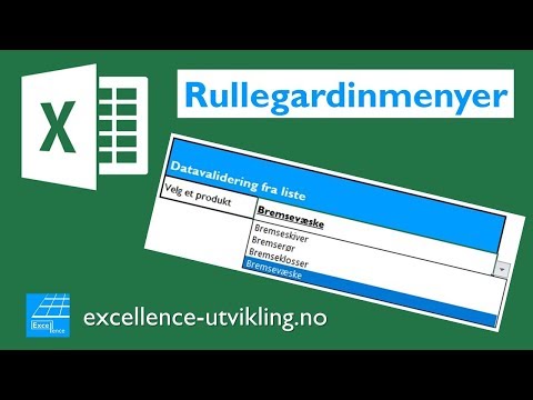 Video: Hvordan Lage En Rullegardinliste I Excel