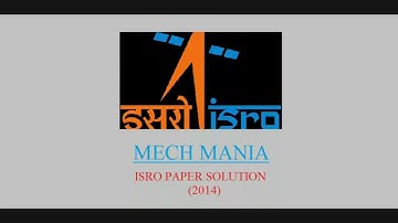 ISRO 2014 PAPER SOLUTION PART 1