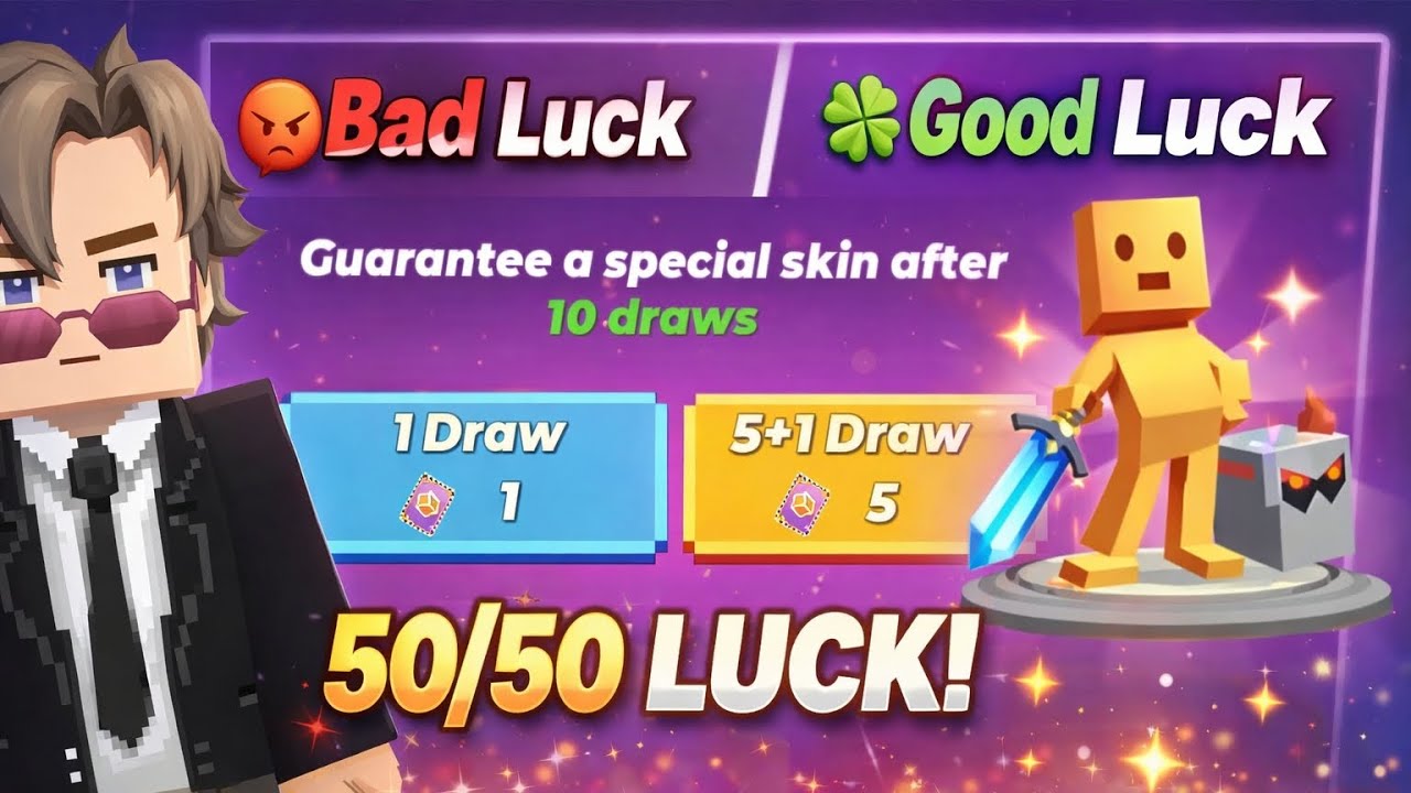 Blockman go, Try my luck with the clothes slips 🗿🚬