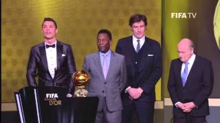 Lionel Messi and Franck Ribery Reaction to Ronaldo Winning Balon D'or+CR7 Speech