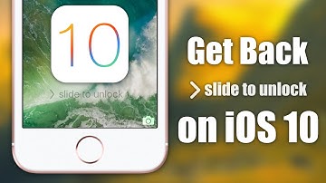 Slide to unlock for ios 10 - 10.2 supports fingerprints also