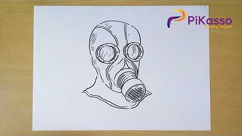 How to Draw Gas Mask Easy