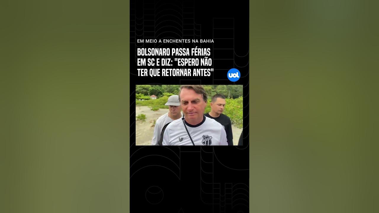 Bolsonaro sobre férias: 'Espero não ter que retornar antes