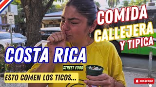 Probando la COMIDA CALLEJERA/TIPICA de COSTA RICA! | Esto comen los ticos... ¿Rico o ?