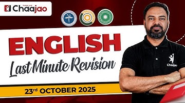 MDCAT 2025 | English Last-Minute Revision