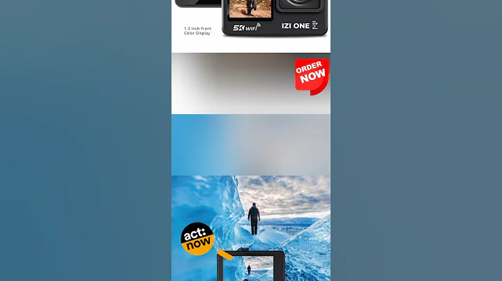 IZI ONE 5K Ultra HD 48MP Touch & WiFi Action Camera with Dual Screen🛒