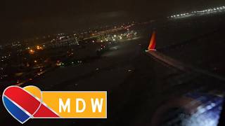 Southwest Airlines Boeing 737 MAX 8 Snowy Takeoff from Chicago Midway International Airport