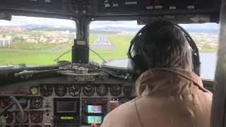 Approach to Reykjavik in a C-47 (DC-3)