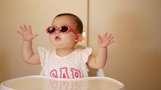 赤ちゃんがサングラスかけたら面白すぎたｗ It is interesting if the baby wears sunglasses