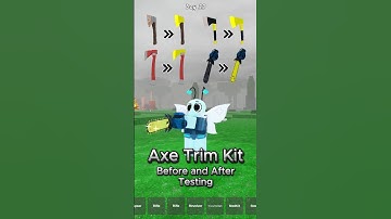 Axe Trim Kit Before After Test 🪓 99 nights in the forest #99nightsintheforest #99nights #roblox