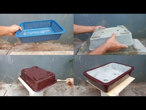 Cara Membuat Pot Bonsai Dari Cetakan Keranjang Plastik