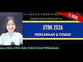 PERSAMAAN & FUNGSI | SOAL UTBK 2026