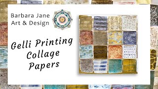 Gel Printing Collage Papers