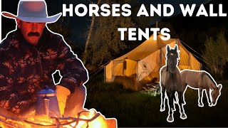 Relaxing ASMR  Horse Camping In The Mountains