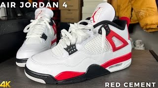 Air Jordan 4 Red Cement OnFeet Review & Sizing Tips
