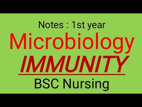 Notes : Microbiology || IMMUNITY ||  BSC Nursing || first year