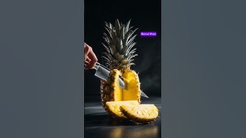 🍍Ultra Realistic Pineapple Cutting in Slow Motion | Satisfying Fruit Slice ASMR | #shorts | 123 go