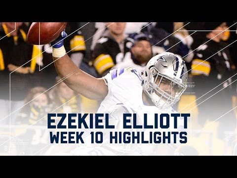 Ezekiel Elliott's Clutch 3-TD Game! | Cowboys vs. Steelers | NFL Week 10 Player Highlights