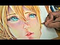 DRAWING Realistic ANIME (Time Lapse) Violet EVERGARDEN | マンガ ペインティング
