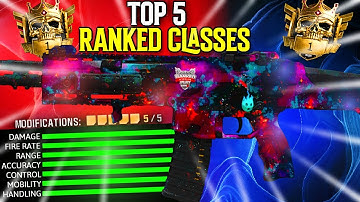 the *NEW* TOP 5 *MUST HAVE* RANKED CLASSES IN MW3 | Top 5 Best Ranked Play Classes(Modern Warfare 3)
