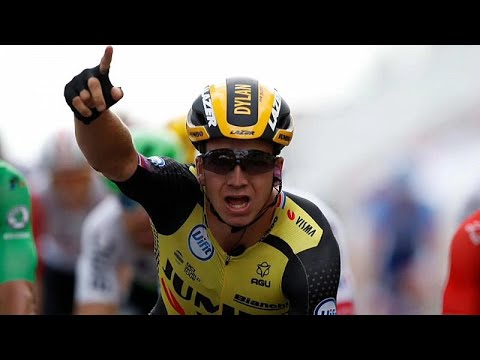 Video: Tour de France 2019: Dylan Groenewegen gewinnt den Sprint der siebten Etappe vor Ewan und Sagan