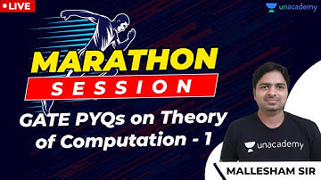 GATE PYQs on Theory of Computation - 1 | Marathon Session | GATE 2021 CSE Exam