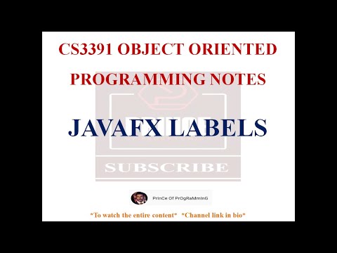 JAVAFX LABELS NOTES  | CS3391 OBJECT ORIENTED PROGRAMMING NOTES | 2021 REGULATION CSE