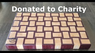 Building a Basket Weave Butcher Block for Charity