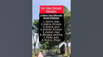 8 Weton Dikaruniai Rezeki Kehidupan #shorts
