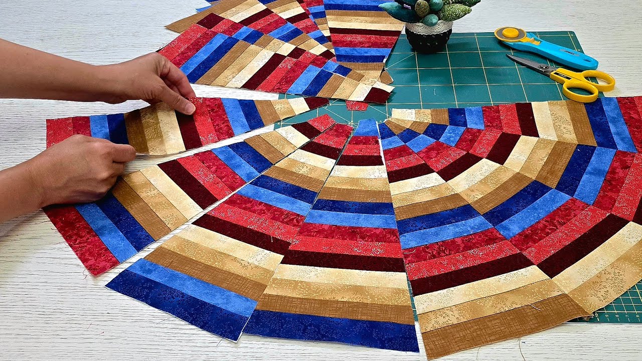 The most beautiful and brilliant spiral quilt pattern...with the very special trick