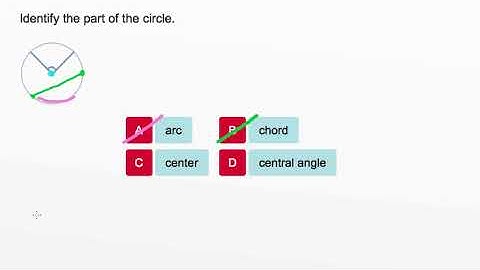 AdaptedMind Math - Circle Parts, Question #1