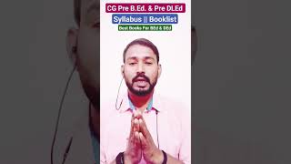 Cg Pre Bed U0026 Dled Booklist  Syllabus cgbed cgtet cgpscabcd cgpsc cgvyapam cgset cggovtjobs