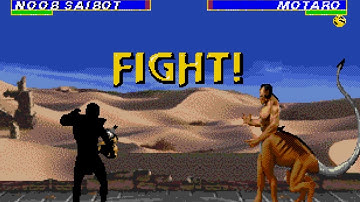 NOOB SAIBOT vs MOTARO - ULTIMATE MORTAL KOMBAT 3 - SEGA GENESIS - SEGA MEGA DRIVE