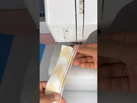 طريقة سرفلة وتنظيف حواف القماش بغرزة الزقزاق   ماكينة خياطة