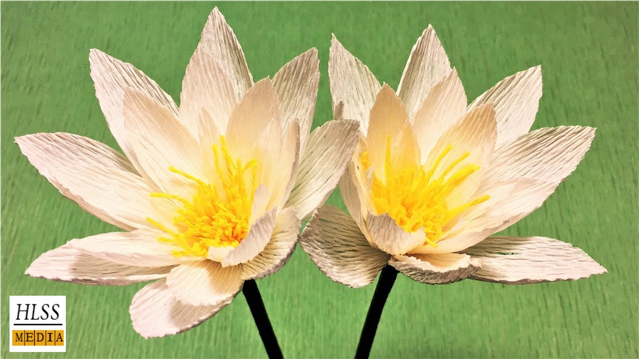 how to make lotus paper flower easy lotus crepe paper flower making crepe paper lotus flower