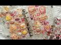 食べものシールだけで美味しそうなシール帳作り🍟🍰🤍｜ASMR🎧