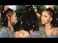 EASY PROTECTIVE STYLE FOR NATURAL HAIR GROWTH | MINI TWISTS &amp; FLAT TWIST | FULANI INSPIRED