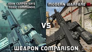 JOHN CARPENTER'S TOXIC COMMANDO VS MODERN WARFARE III : WEAPON COMPARISON 4K