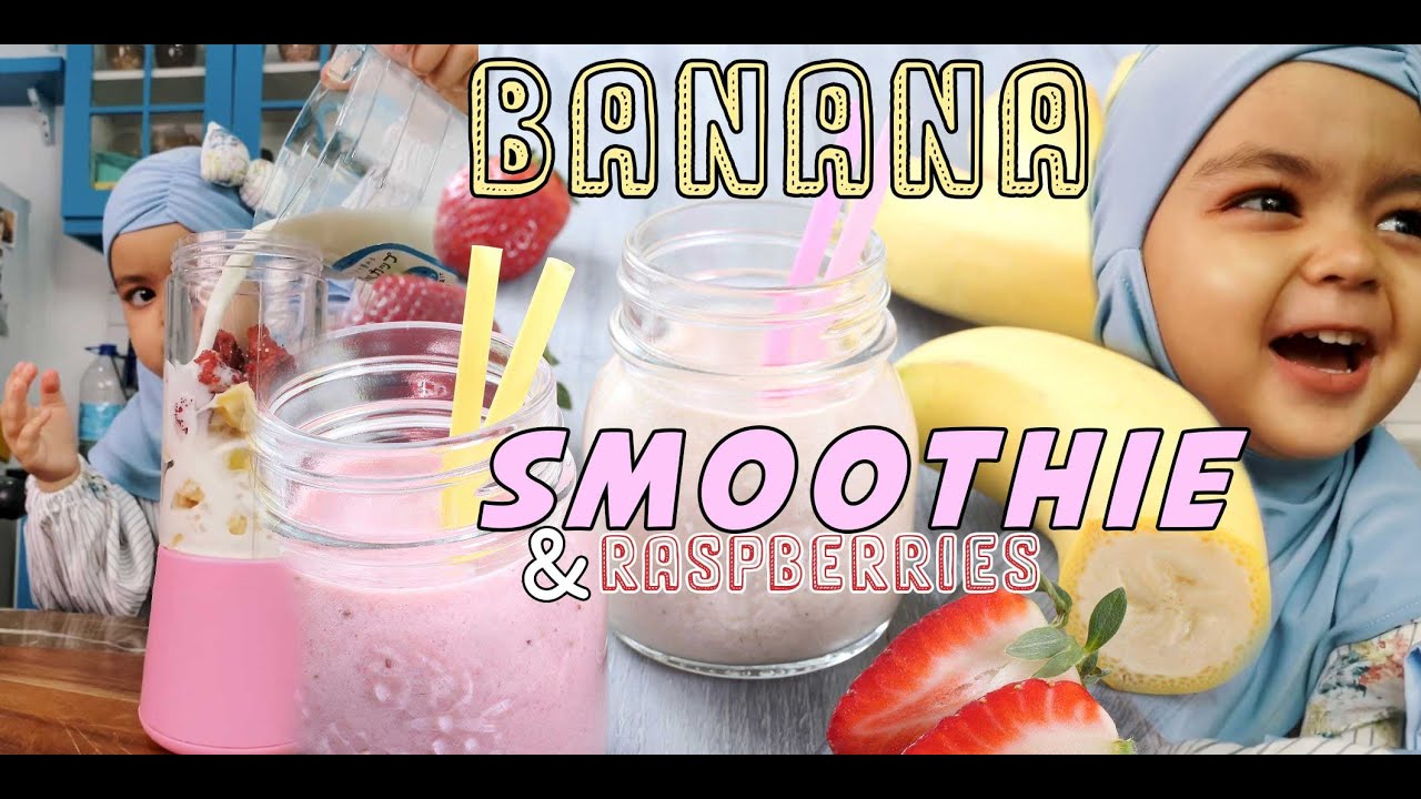 Banana Smoothie pakai Raspberries