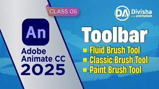 Adobe Animate CC 2025 | Complete Course | Fluid Brush Tool | Classic Brush Tool | Paint Brush Tool