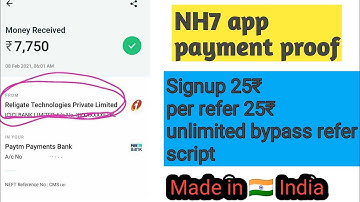 NH7 app earn money online unlimited bypass script trick with payment proof