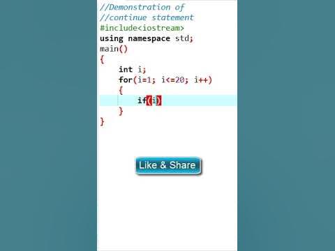 Program to print all even numbers from 2 to 20 using continue statement ...