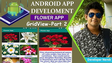 Android Bangla Tutorial created flower app with GridView in android part 2