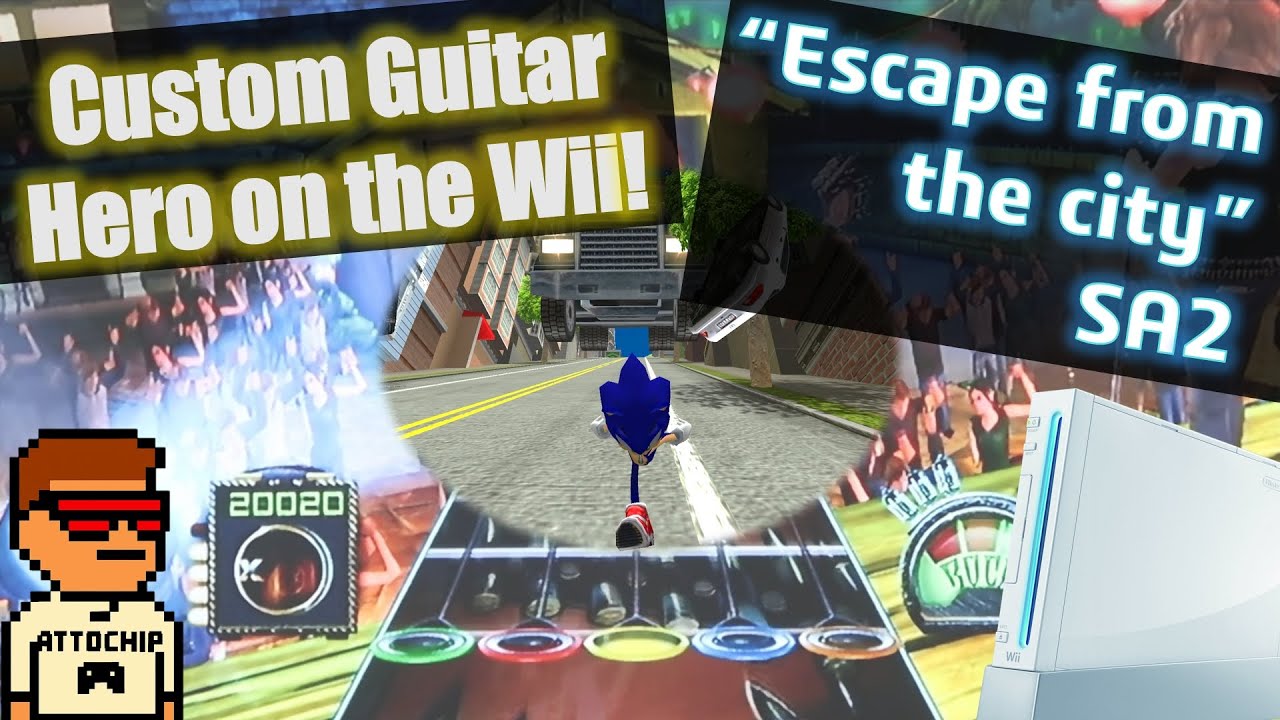 🎸💥 Guitar Hero Wii CUSTOM SONGS! | Escape from the City (Sonic Adventure 2) ⚡🎮